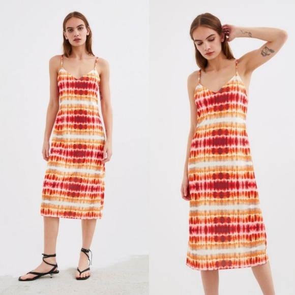 Zara Dresses Zara Tie Dye Midi Dress Poshmark